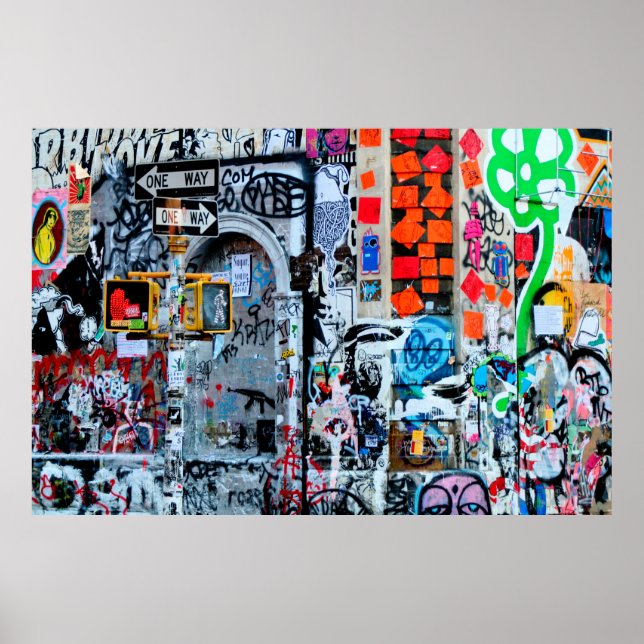 MULTICOLORED WALL PAINTING POSTER (Front)