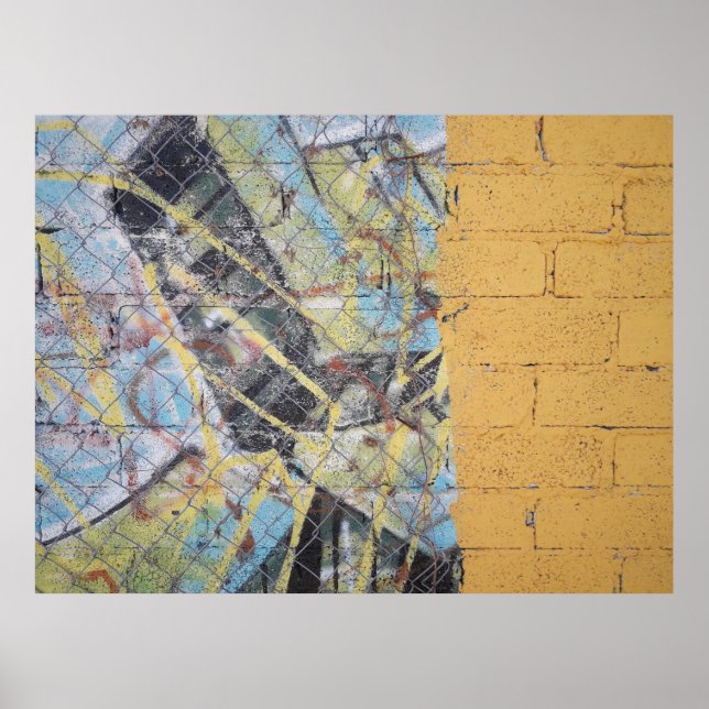 Multicolored wall painting poster (Front)