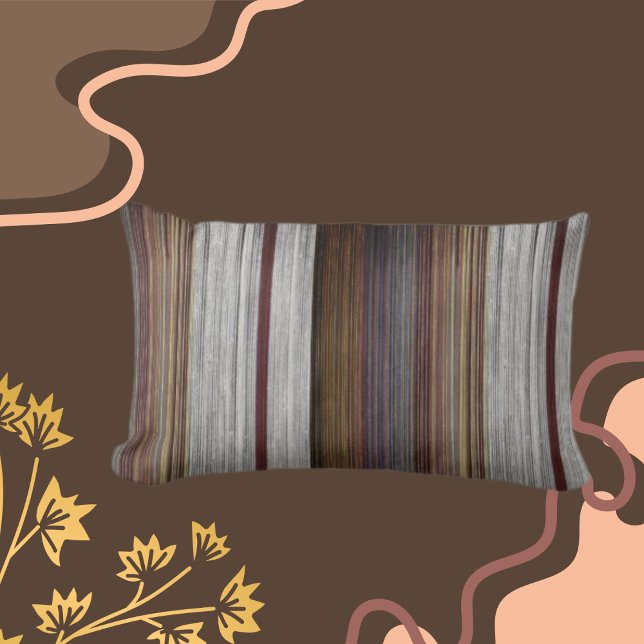 Multicolored Weaves Brown, Rust, Grey Lumbar Pillow (Creator Uploaded)