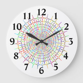 Multicolored Web Large Clock