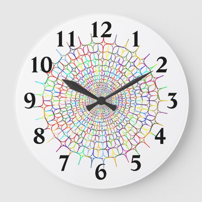Multicolored Web Large Clock (Front)