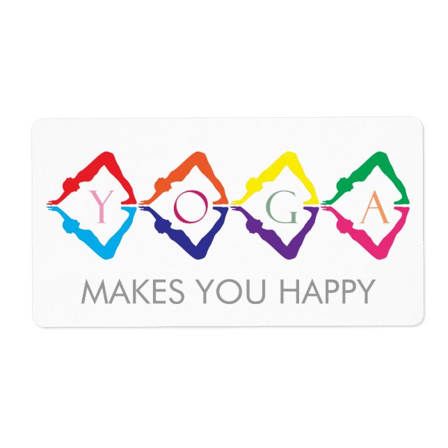 Multicolored YOGA girls Label (Front)