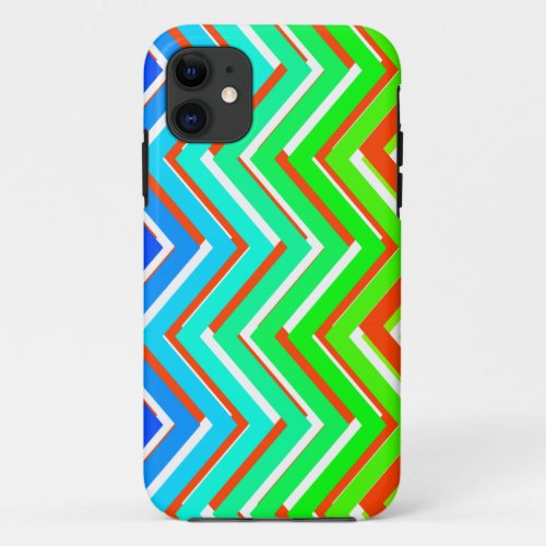 Multicolored Zigzag iPhone 11 Case