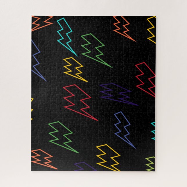 Multicolored Zigzag Patterns Jigsaw Puzzle (Vertical)