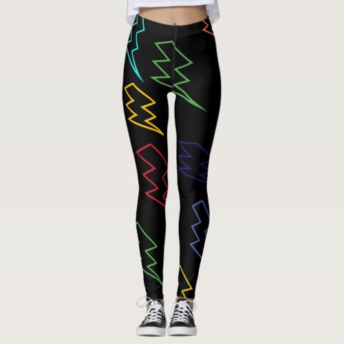 Multicolored Zigzag Patterns       Leggings