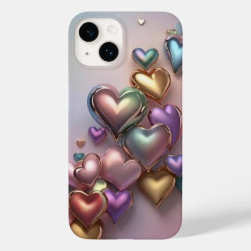 Multicolour heart love symbol  Case_Mate iPhone 14 case