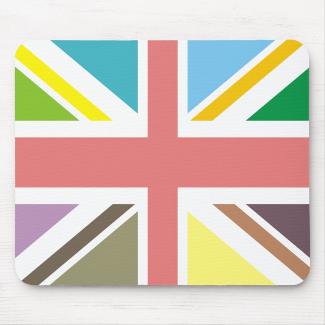 Multicolour Union Jack Mousepad (Front)