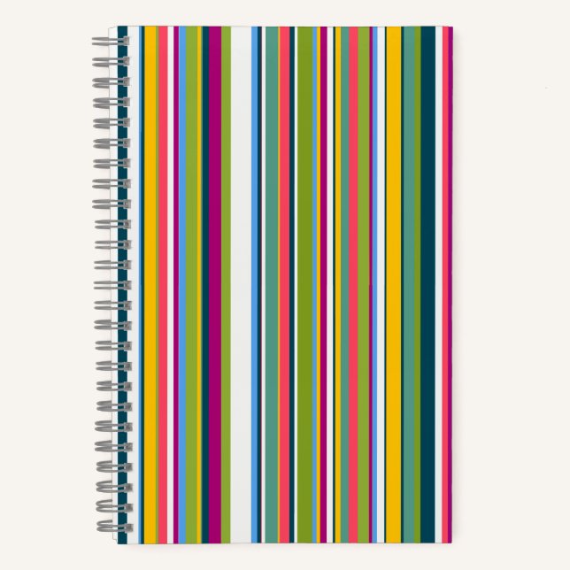 Multicolour Vertical Striped notebook  (Front)