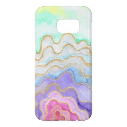 Multicolour Watercolour Geode Samsung Galaxy S7 Case