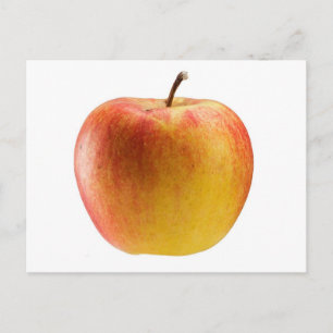 Multicoloured apple postcard