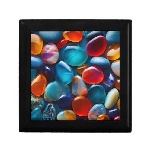 Multicoloured Beach Pebbles Stones Gems Rocks Gift Box