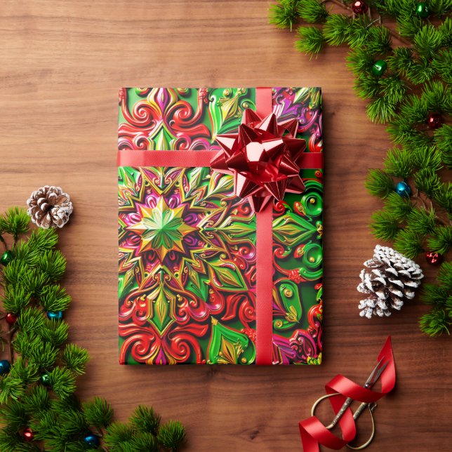 ~ Multicoloured Christmas Gifts ~  Wrapping Paper (Holiday Gift)
