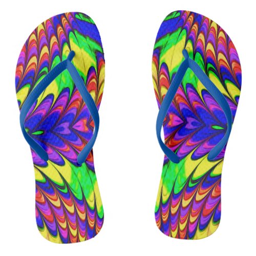  Multicoloured  Fractal Design  Original  Flip Flops
