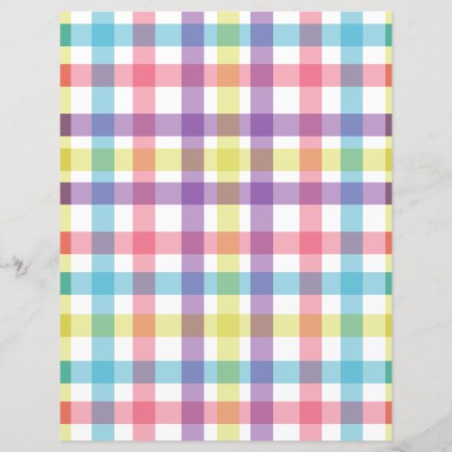 Multicoloured Gingham Scrapbook Paper