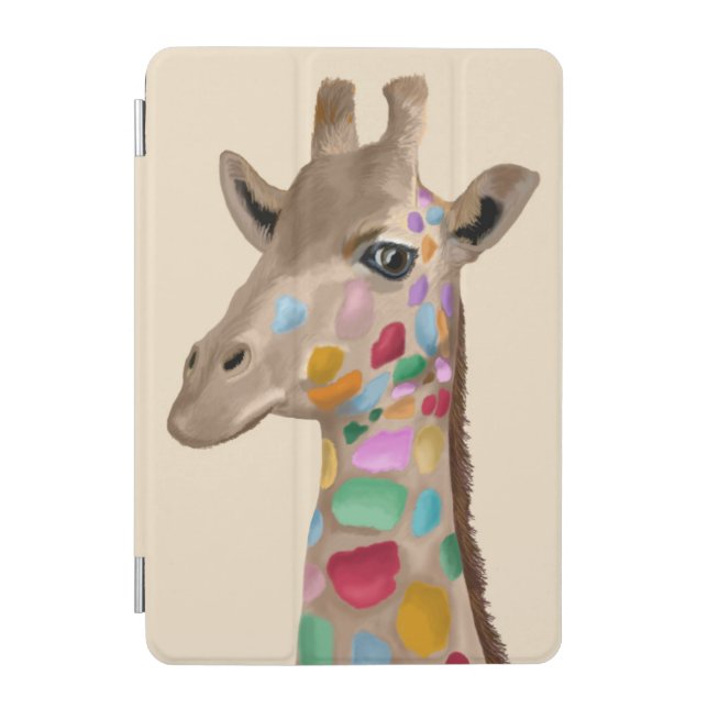 MultiColoured Giraffe iPad Mini Cover (Front)