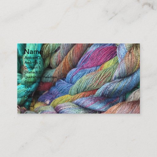 Customizable multicoloured hand dyed wool for sale business card
