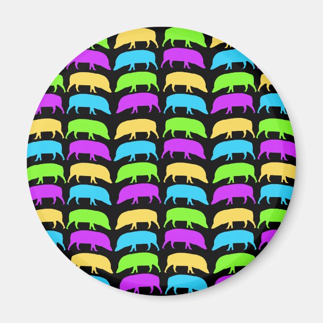Multicoloured Hogs Magnet (Front)