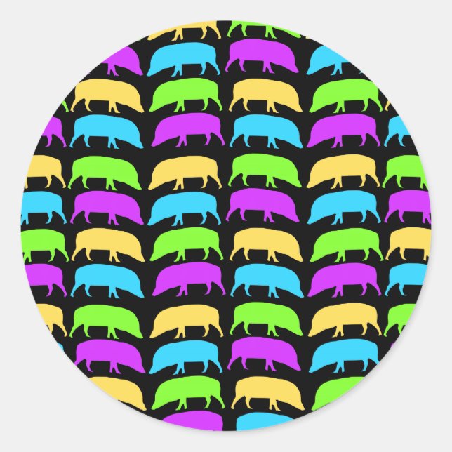 Multicoloured Hogs Sticker (Front)