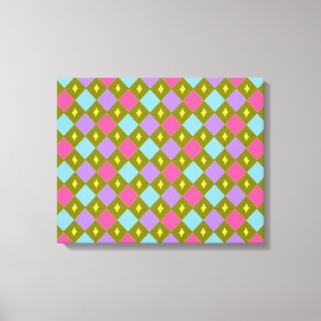 Multicoloured Honeycomb Create Your Own Canvas Pri Print (Front)