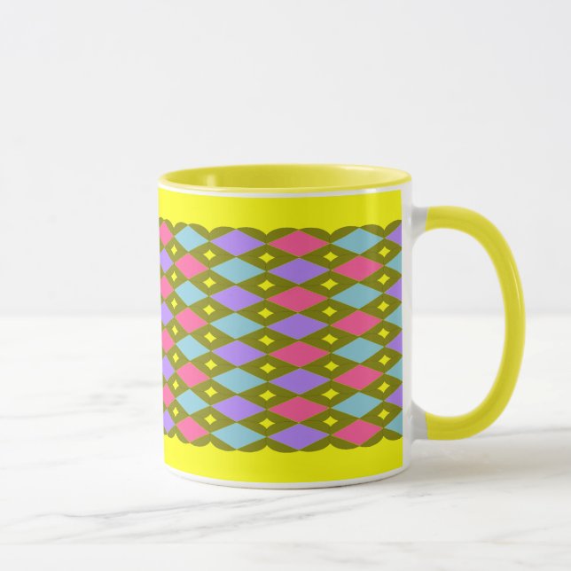 Multicoloured Honeycomb Create your own Mug (Right)