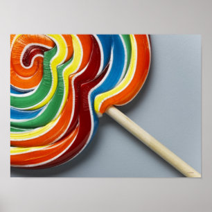Multicoloured lollipop poster