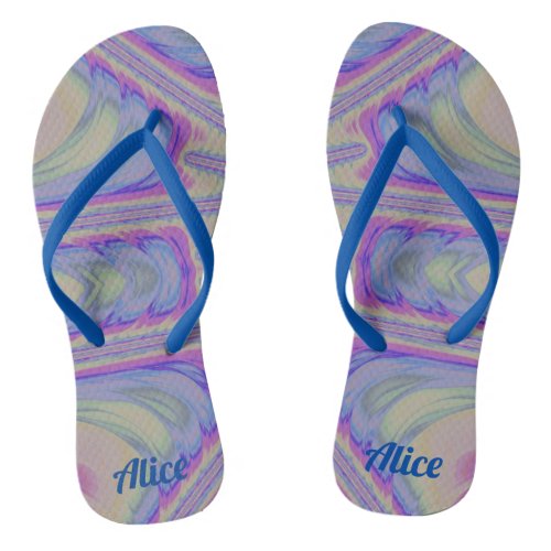  Multicoloured Pastel Design  Original  ALICE F Flip Flops