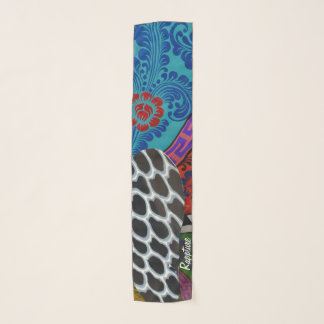 Multicoloured Pattern Chiffon Scarf