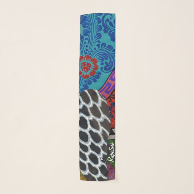Multicoloured Pattern Chiffon Scarf (Front)