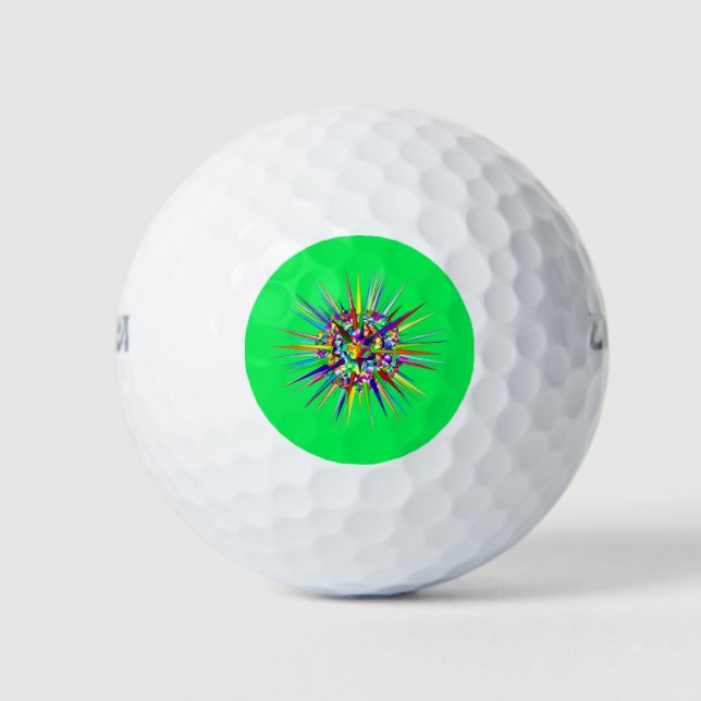 MULTICOLOURED pattern ~ Golf Ball - unique ~ (Front)