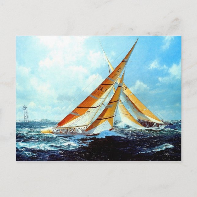 Multicoloured sails postcard (Front)