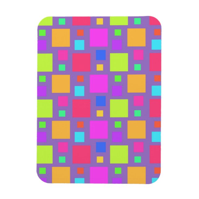 Multicoloured Squares 2011 Magnet (Vertical)