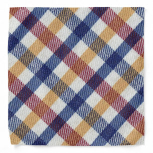 Multicoloured Tartan Pattern Bandana