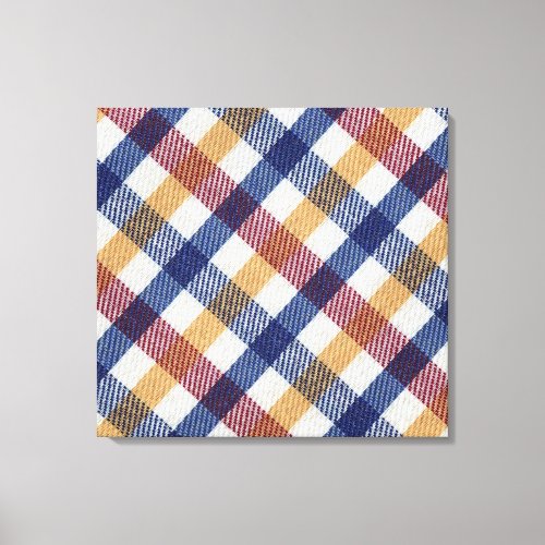 Multicoloured Tartan Pattern Canvas Print