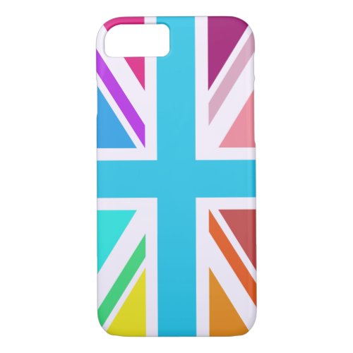 Multicoloured Union JackFlag Design iPhone 87 Case