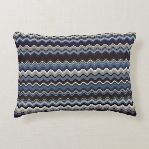 Multicoloured Wavy Pattern Accent Pillow