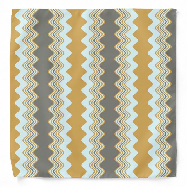 Multicoloured Wavy Pattern Bandana (Front)