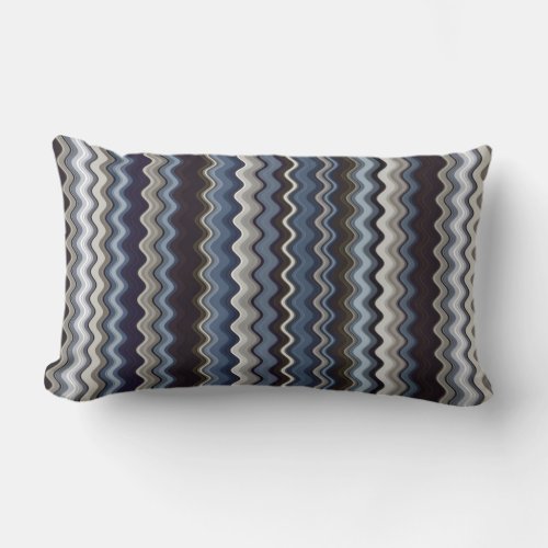 Multicoloured Wavy Pattern Lumbar Pillow