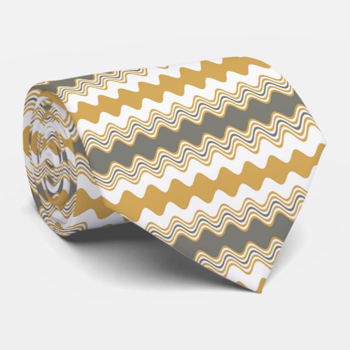 Multicoloured Wavy Pattern Neck Tie