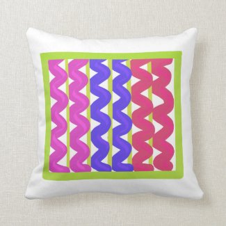 Multicoloured zigzag pillow