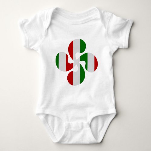 Multicouleurs crosses Basque Baby Bodysuit