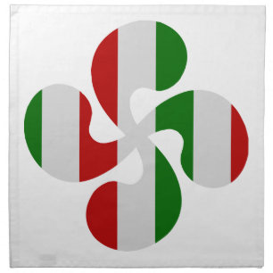 Multicouleurs crosses Basque Cloth Napkin