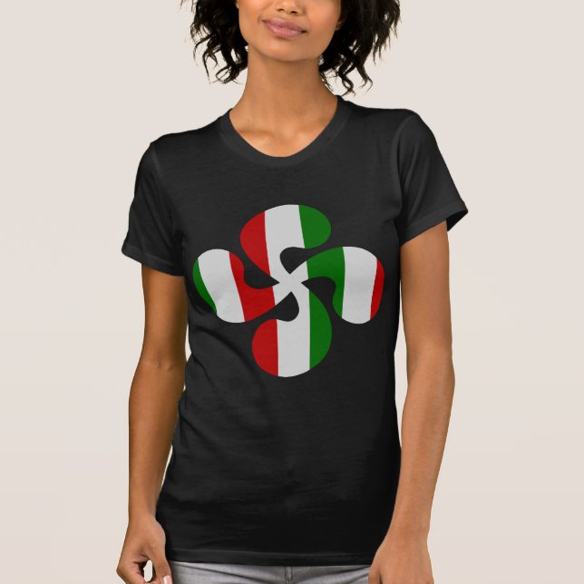 Multicouleurs crosses Basque T-Shirt (Front)
