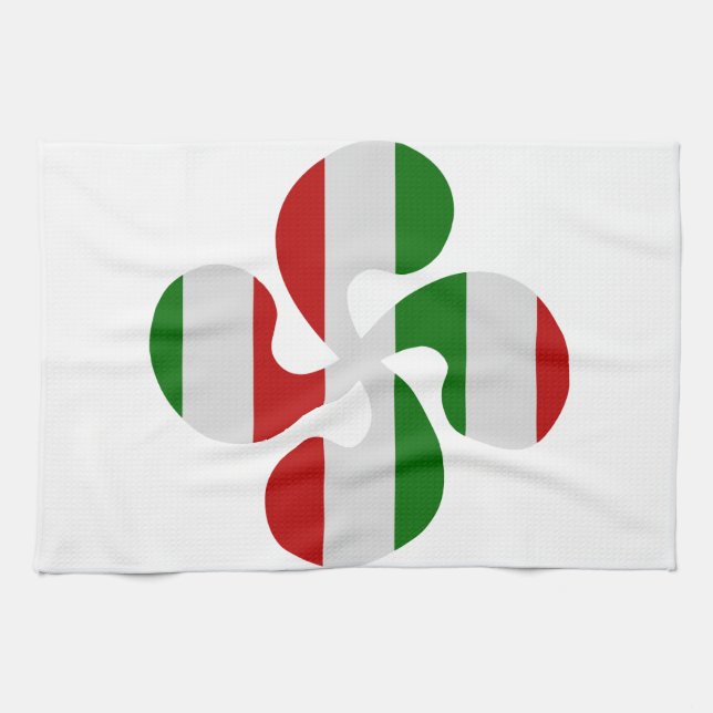 Multicouleurs crosses Basque Towel (Horizontal)