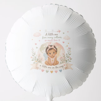Multicultural Baby Girl Shower Balloon