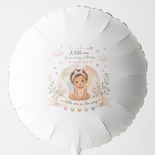 Multicultural Baby Girl Shower Balloon