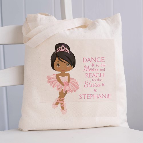 Multicultural Ballerina Personalized Tote Bag