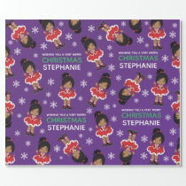 Personalized Ballerina Ballet Name Pretty Wrapping Paper Sheets, Zazzle