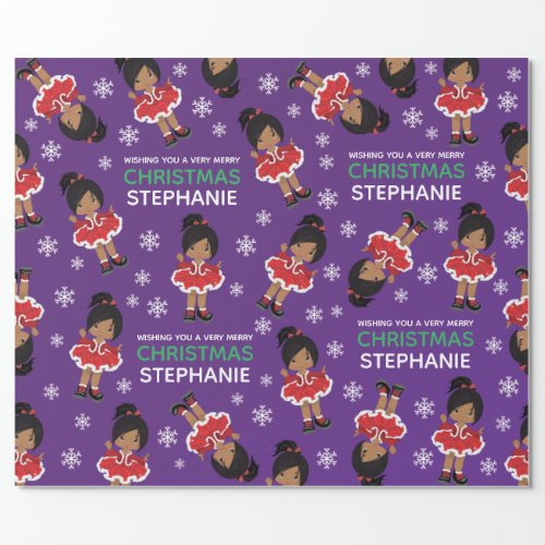 Multicultural Christmas Dancer Wrapping Paper