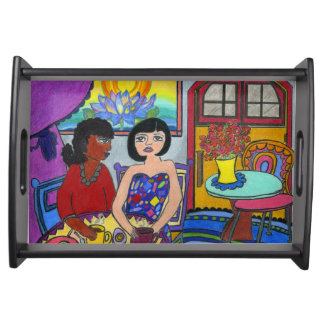 Multicultural Friends without Border Serving Tray