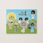 Multicultural He is Risen Easter Jigsaw Puzzle<br><div class="desc">Personalized Multicultural Jesus' Resurrection puzzle for kids of all ages. Please check out more of my personalized products.</div>